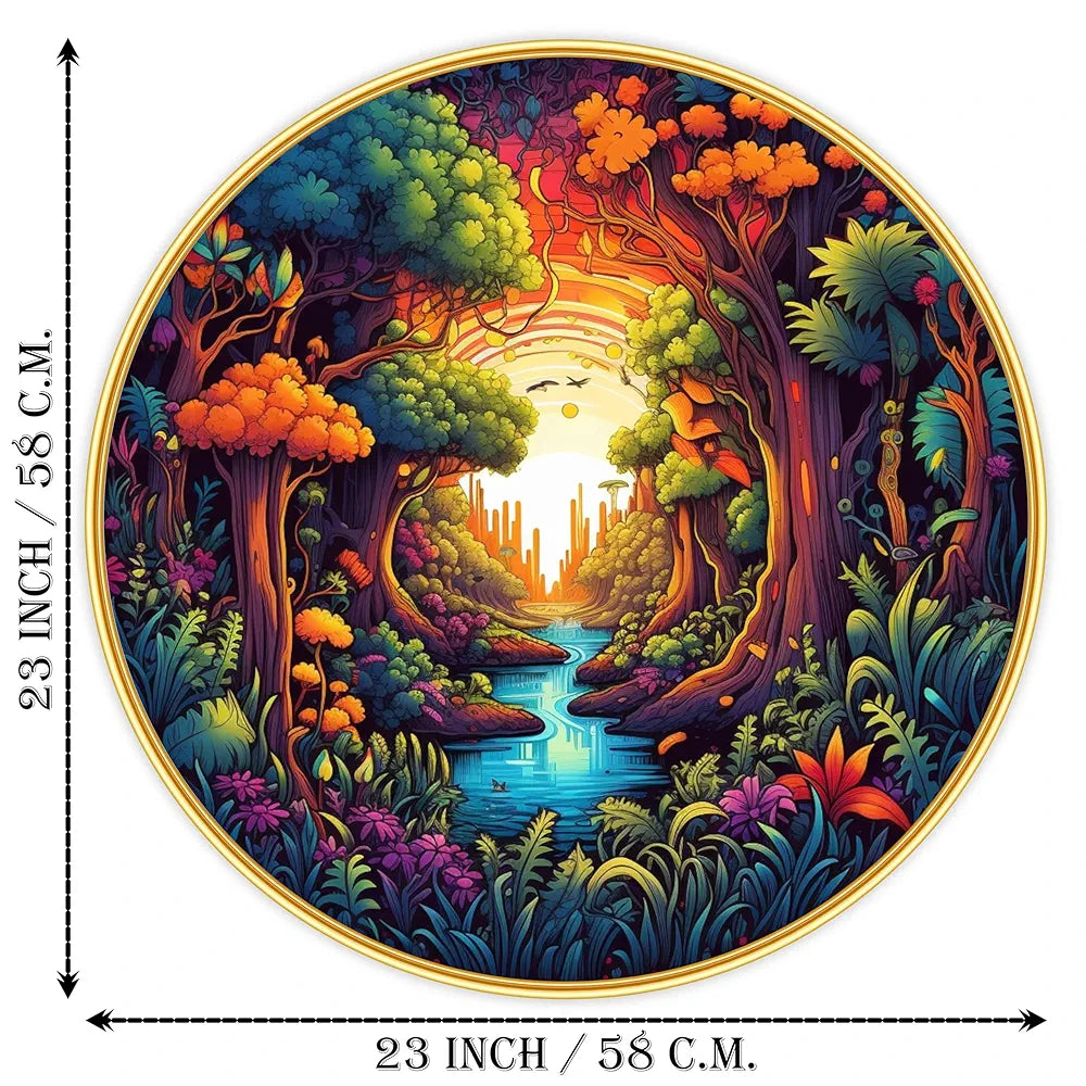 Livin'luxe Paintings Nature Scenery Abstract Modern Art Premium Sparkle Lamination Golden GR-43