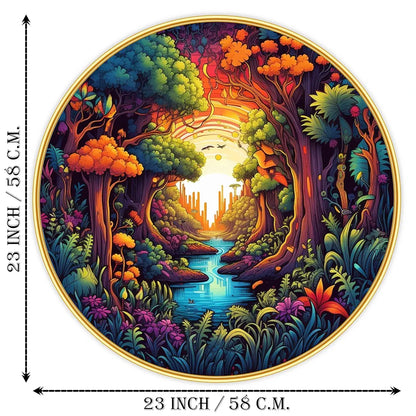 Livin'luxe Paintings Nature Scenery Abstract Modern Art Premium Sparkle Lamination Golden GR-43