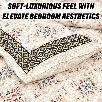 Kuber Industries Double Bedsheet with 2 Pillow Covers 160 TC Premium Cotton Cream