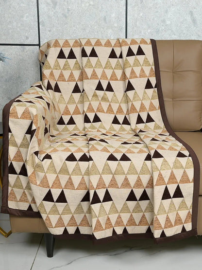 Saral Home Easy Living Chenille 2 Seater Sofa Cover Throw Colour Brown