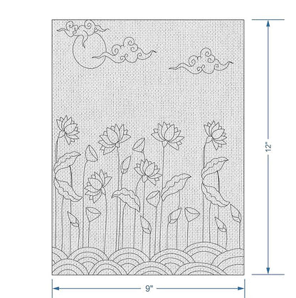 Hobby India Self Painting Beautiful Flower Canvas | Pichwai Art | Pre-designed Canvas Board