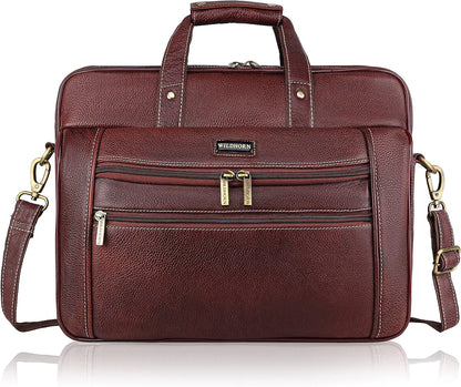 WildHorn Leather 15.5 inch Laptop Messenger Bag for Men