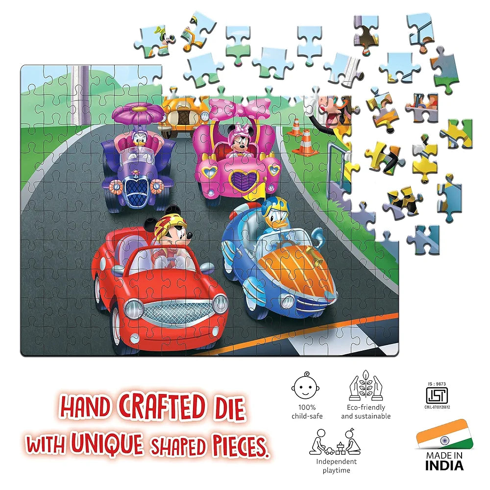 Disney Junior Mickey Book & Puzzles for Kids 7 Years and Above | Race for The Rigatoni Ribbon | 1 Book & 160 Piece Puzzles