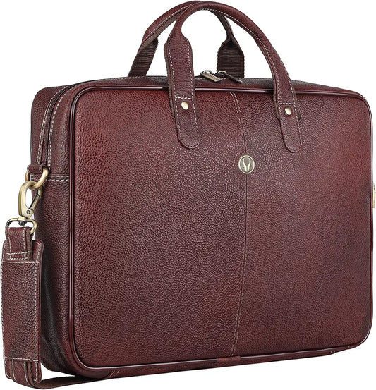 WildHorn Leather Laptop Messenger Bag for Laptop/MacBook up to 15 inch| Padded Laptop Compartment |Office Bag I 365 Days Warranty