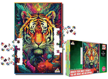 Playhills Spirit Animal The Fearless Tiger 500 Pieces Jigsaw Puzzle for Children and Adults 13+ Years| Perfect Fun for Teenage Party and Family Activity Games