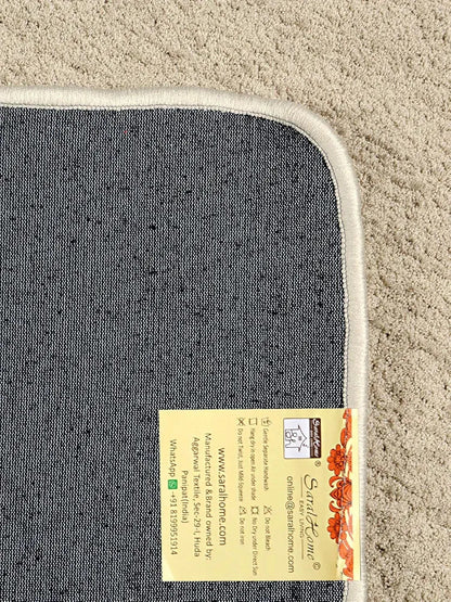 Saral Home Solid Neo Shaggy Yarn Durable & Washable Multipurpose Runner Colour Beige