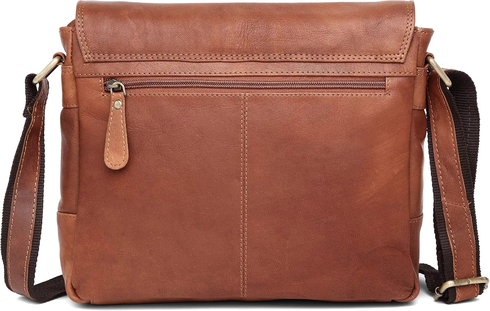 WildHorn�Leather 11 inch Laptop Messenger Bag for Men I Dedicated Laptop Compartment I Adjustable Strap I DIMENSION:L- 11 inch H-9.5 inch W- 3 inch