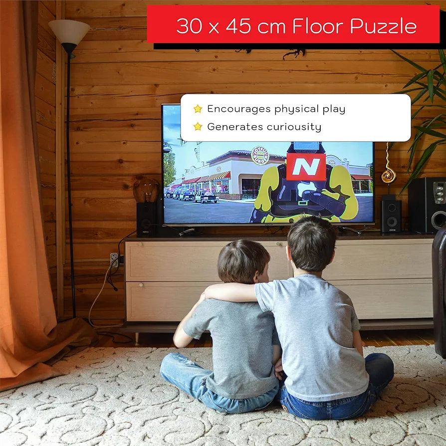 Playhills Kids Solar System Puzzle 108 pcs with Planet-Shaped-Pieces Mega Jigsaw Floor Puzzle 45 x 30 CM for Children | Early Learning Gift for Boys, Girls Age 6+ Years