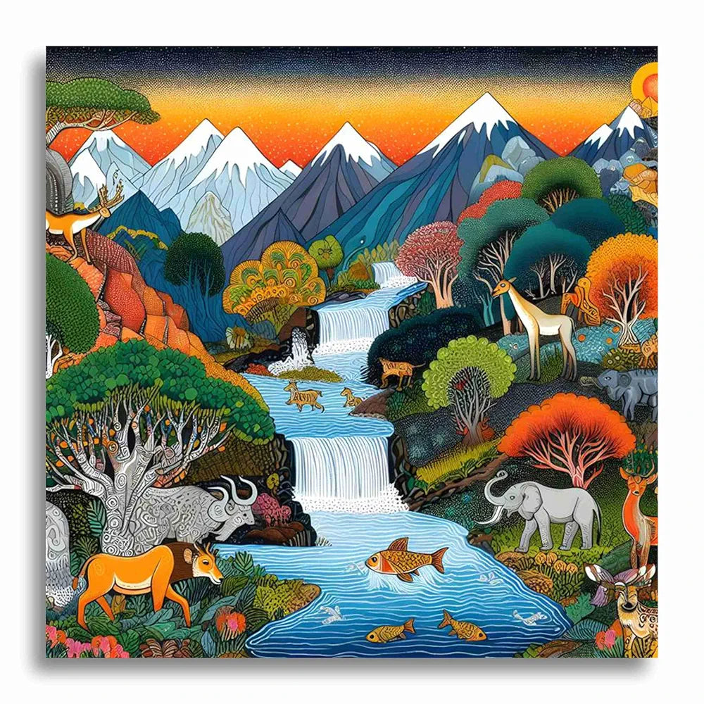 Livin'luxe Paintings Jungle Modern Art Canvas Home Decor Wall Paintings With Frame Painting CR-303