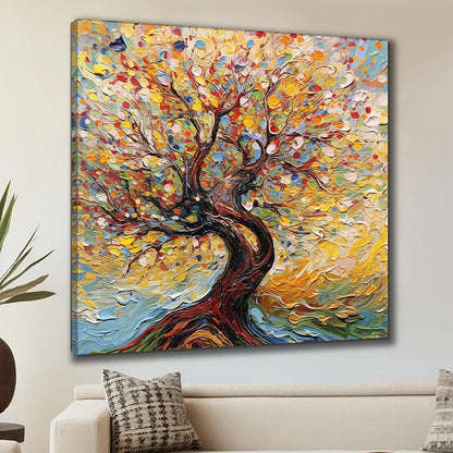 Livin'luxe Paintings Colorful Tree Modern Art Canvas Home Decor Wall Paintings With Frame Painting CRJ
