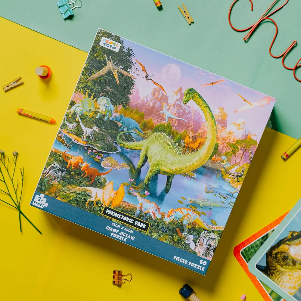 NESTA TOYS - Floor Puzzle & Game - Prehistoric Park, Jigsaw & Toddler Puzzles, Educational Toy, Gifts for Boys & Girls Ages 3, 4, 5, 6, 7 