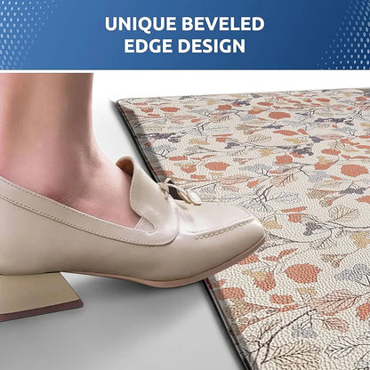 Luxe Home Columbo Anti-Fatigue Kitchen Mat Non-Slip Cushioned Comfort Mat Autumn Leaves Pattern Standing Desk Mat Colour Floral