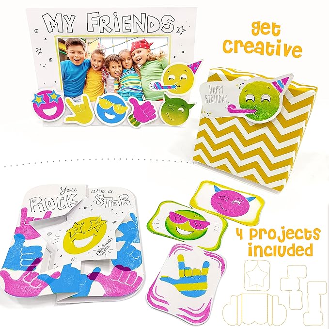 Imagimake Stamp Art Smiley Coloring & Stamping Set for Girls & Boys
