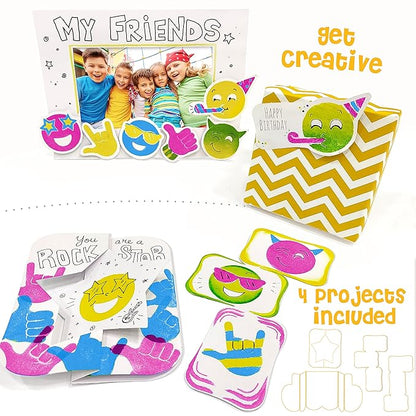 Imagimake Stamp Art Smiley Coloring & Stamping Set for Girls & Boys