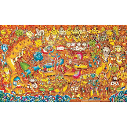 91Knots Vishnu’s Abode, 1000 Pieces Premium Wooden Jigsaw Puzzle for Adults and Kids 12+ Years