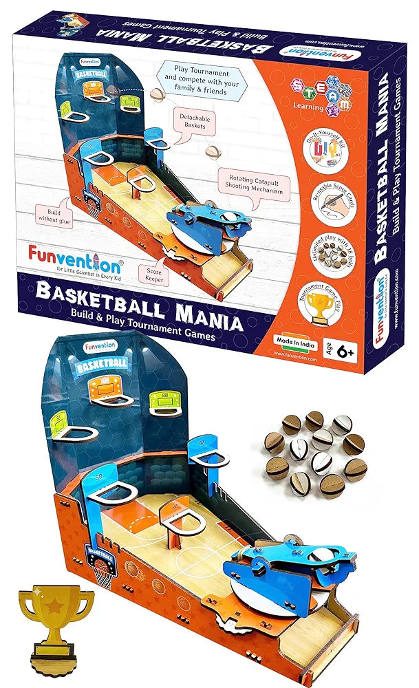 Funvention Basketball Mania DIY STEM Learning Toy for Kids