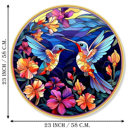 Livin'luxe paintings Loving couple Bird modern art Premium Sparkle lamination Golden GR-26