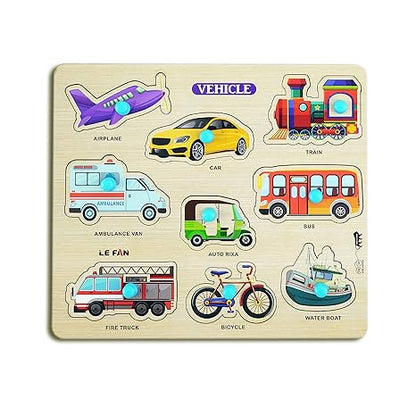 Highroof Transport Wooden Puzzle Kids Games Toys For Kids 3+ Jigsaw Puzzles For Adults Baby Learning
