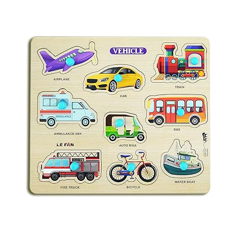 Highroof Transport Wooden Puzzle Kids Games Toys For Kids 3+ Jigsaw Puzzles For Adults Baby Learning