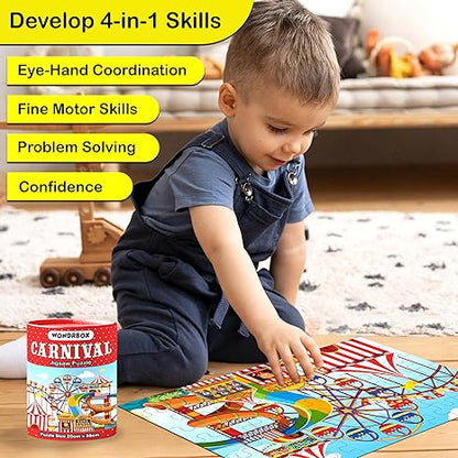 Wondrbox Carnival Jigsaw Puzzles for Kids Educational Toy for Kids Carnival 60 Pieces in Box