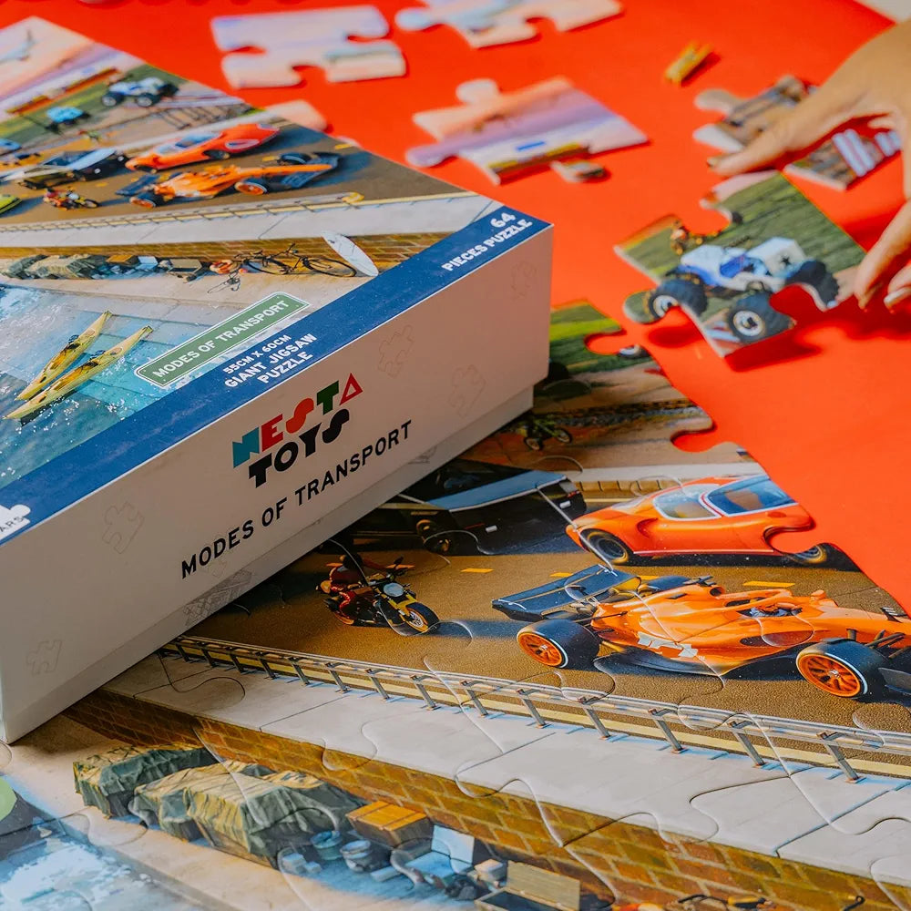 NESTA TOYS - Floor Puzzle & Game - Modes of Transport, Jigsaw & Toddler Puzzles, Educational Toy, Gifts for Boys & Girls Ages 3, 4, 5, 6, 7 
