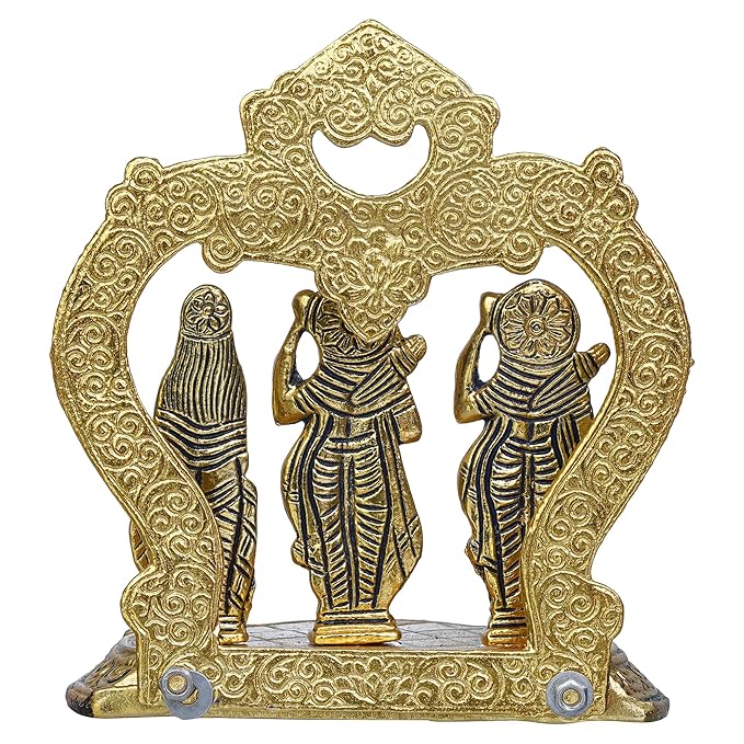 Ecraftindia Ram Darbar Murti, Lord Rama, Sita, Laxman, Hanuman Idol, God Statue for Home, Office, Temple