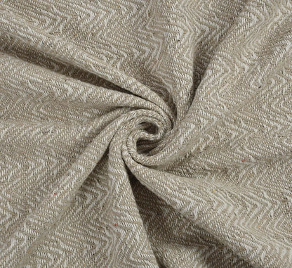Sashaa World Soft Herringbone Throw Blanket Colour Grey