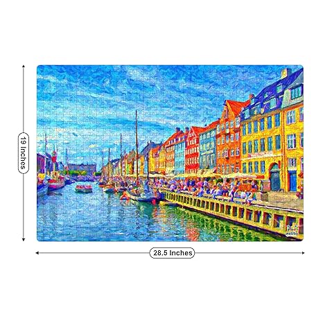 Webby Wooden Nyhavn, Denmark Jigsaw Puzzle 1000 Pieces Multicolor