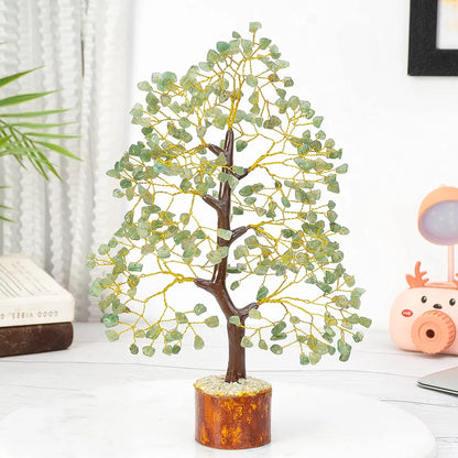 Zaicus Seven Chakra Gemstone Tree Crystal Tree of Life Feng Shui 10-12 Inch Silver Wire