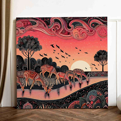 Livin'luxe Paintings Jungle Modern Art Canvas Home Decor Wall Paintings With Frame Painting