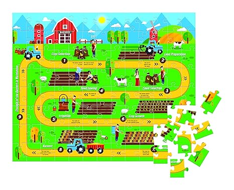Funskool Play & Learn Farming Cycle Educational 104 Pieces Puzzle