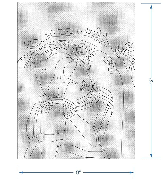 Hobby India Self Painting Beautiful Indian Tribal Canvas | Pre-designed Canvas Board for Best Gift Adults & Artist