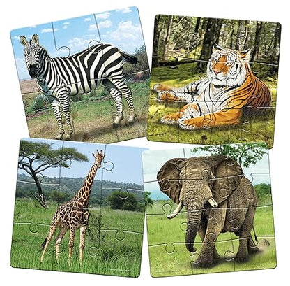 Frank in The Jungle Animal Puzzle - A Set of 4 Jigsaw Puzzle for Focus and Memory - 10502