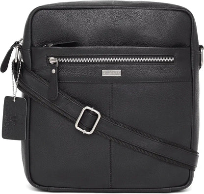 WildHorn Urban Edge Leather Sling Messenger Bag for Men I Dimension: L- 11 inch H- 12.5 inch W- 2.5 inch