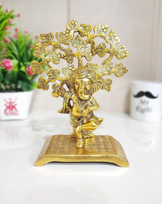 KridayKraft Metal Ganesha Statue Ganpati Murti Religious Idol for Pooja