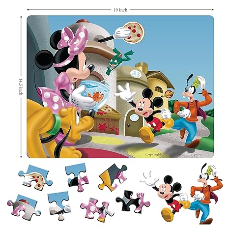 Disney Junior Mickey Book & Puzzles for Kids 5 Years and Above Look Before You Leap 1 Book & 48 Piece