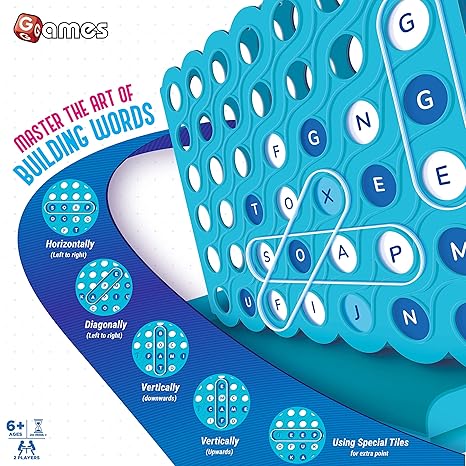 Funskool Games Word Build 2 Player Word Building Game Grid and Tray Strategy Game