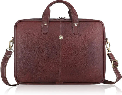 WildHorn Leather Laptop Messenger Bag for Laptop/MacBook up to 15 inch| Padded Laptop Compartment |Office Bag I 365 Days Warranty