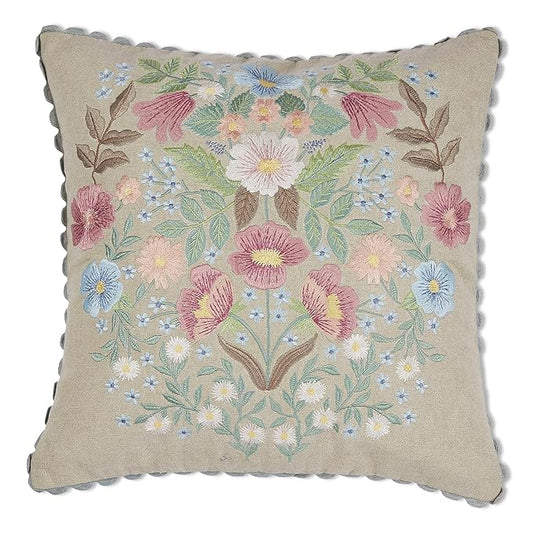 Haus & kinder Decorative Embroidered Cushion Cover  | Colour Medallion buta