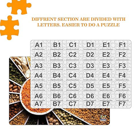 Webby Kids Abstract Food Grains Wooden Jigsaw Puzzle 500 Pieces