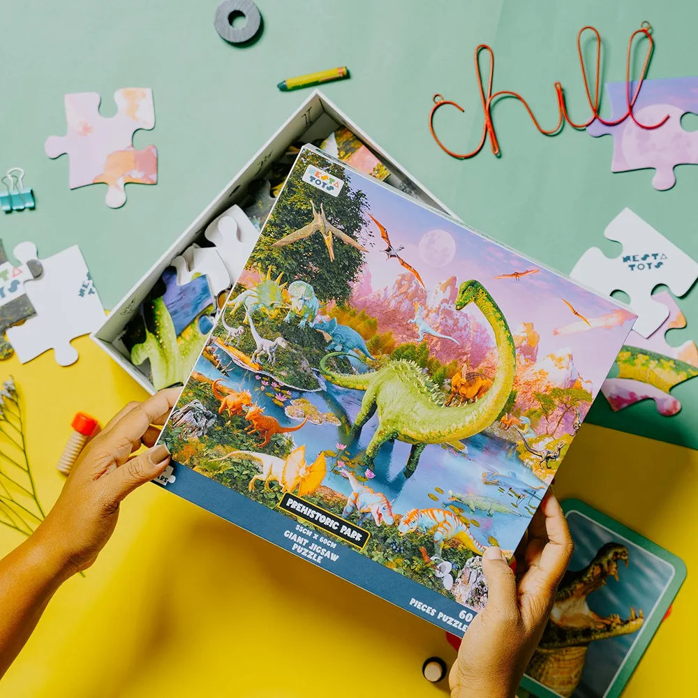 NESTA TOYS - Floor Puzzle & Game - Prehistoric Park, Jigsaw & Toddler Puzzles, Educational Toy, Gifts for Boys & Girls Ages 3, 4, 5, 6, 7 