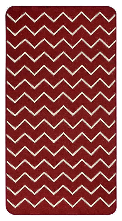 Saral Home Zig Zag Designer Soft Cotton Durable & Washable Multipurpose Runner