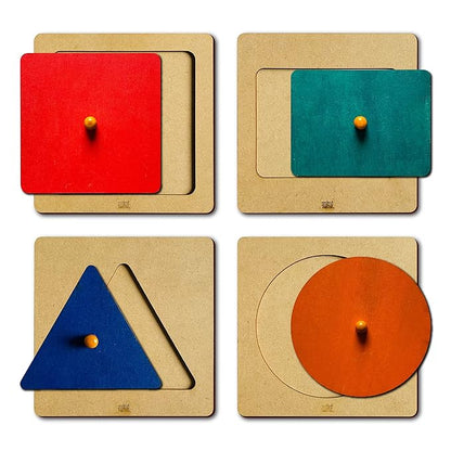 Mini Leaves Montesoori Baby Toys Puzzles Colorful Multiple Shape Puzzles Toys for Kids Old Toddlers | 4 Pieces