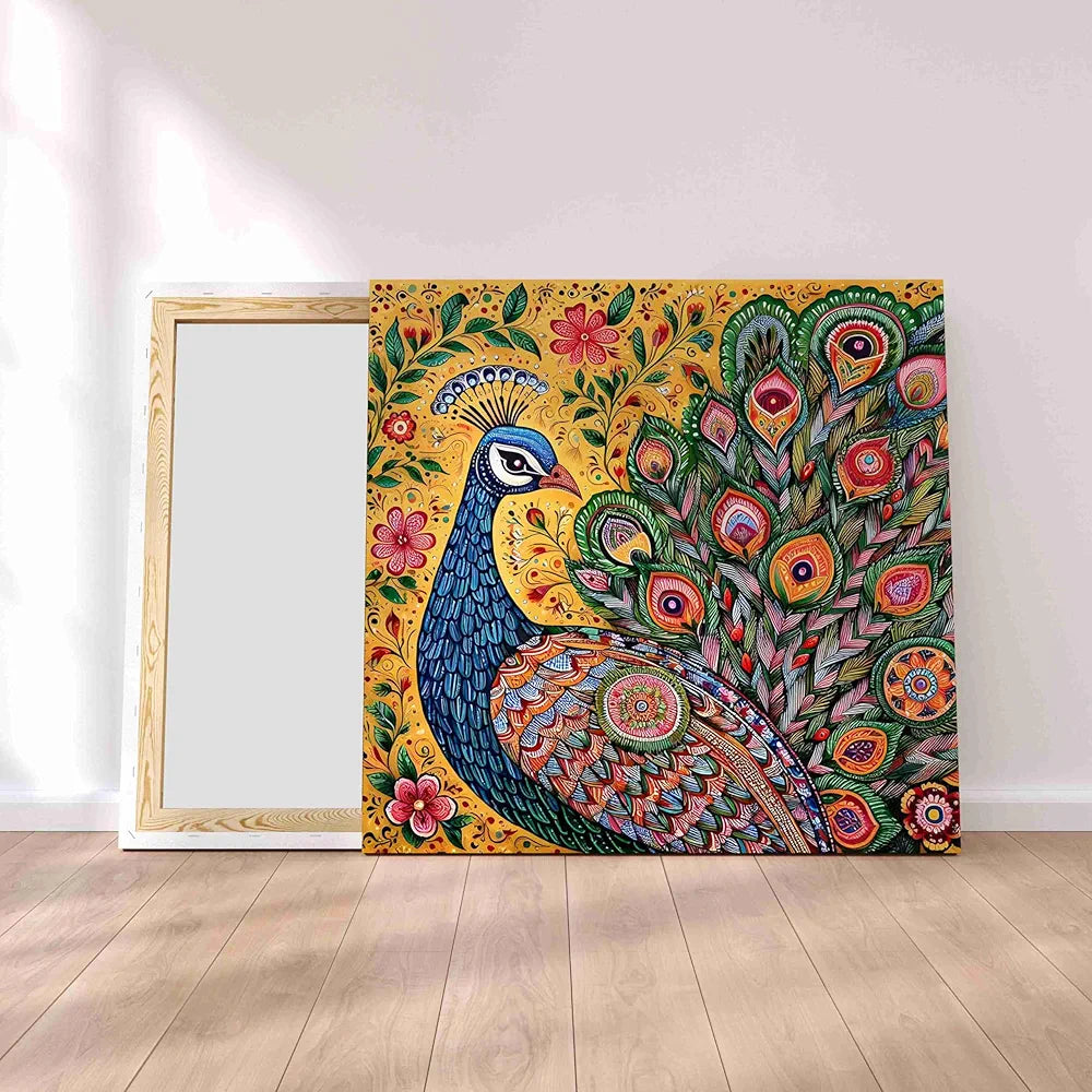 Livin'luxe Paintings Peacock Modern Art Canvas Home Decor Wall Paintings With Frame Painting CR-304