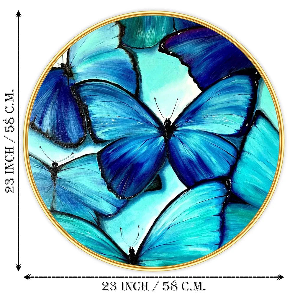 Livin'luxe paintings Butterfly modern art Premium Sparkle lamination Golden GR-40