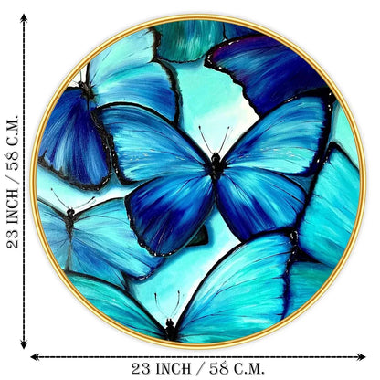 Livin'luxe paintings Butterfly modern art Premium Sparkle lamination Golden GR-40