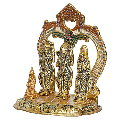 Ecraftindia Ram Darbar Murti, Lord Rama, Sita, Laxman, Hanuman Idol, God Statue for Home, Office, Temple