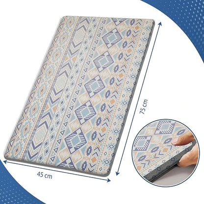 Luxe Home Columbo Anti-Fatigue Kitchen Mat Cushioned Comfort Mat Southwestern Geometric Pattern Standing Desk Mat Colour Multicolour