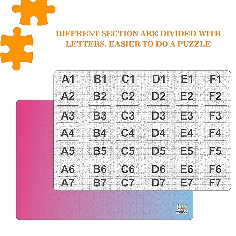 Webby Gradient Pink Blue Wooden Jigsaw Puzzle 500 Pieces Multicolor