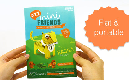 Mini Cheetah Animal Paper Craft Kit